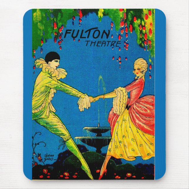 1927 Fulton Theatre program cover art Mouse Pad (Front)