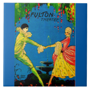 1927 Fulton Theatre program cover art Tile