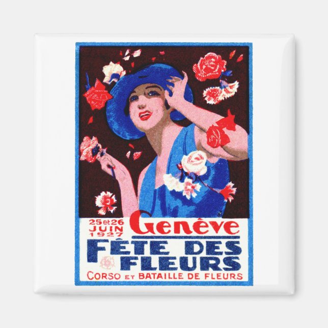 1927 Geneva Flower Show Poster Magnet (Front)