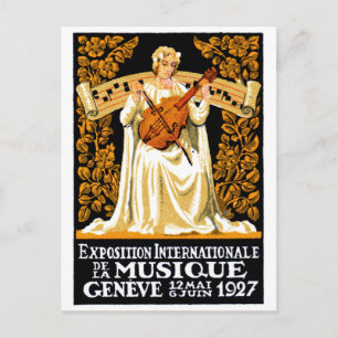 1927 International Music Festival Postcard