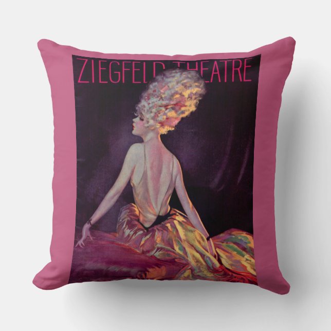 1927 Ziegfeld Theatre cover art print Cushion (Front)