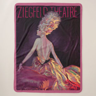 1927 Ziegfeld Theatre cover art print Sherpa Blanket