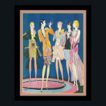 1928 Art Deco Flappers Print by Russell Patterson<br><div class="desc">Vintage Life Magazine flappers cover,  April 26 1928 by Russell Patterson.</div>