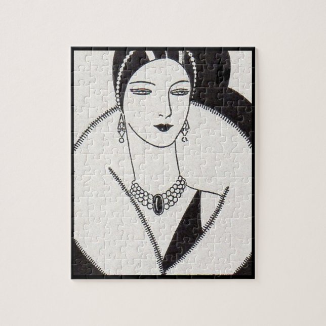 1928 art deco woman jigsaw puzzle (Vertical)
