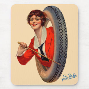 1928 Kelly-Springfields Tire mascot Lotta Miles Mouse Pad
