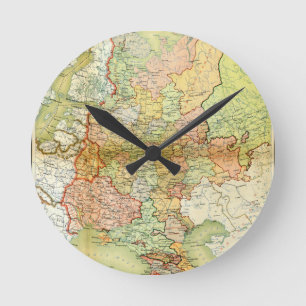 1928 Map of Old Soviet Union USSR Russia Round Clock