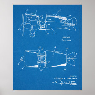 1928 Roadable Aeroplane Patent Art Drawing Print