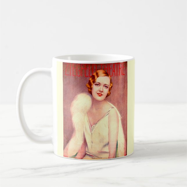 1928 Ziegfeld Theatre program cover Marilyn Miller Coffee Mug (Left)
