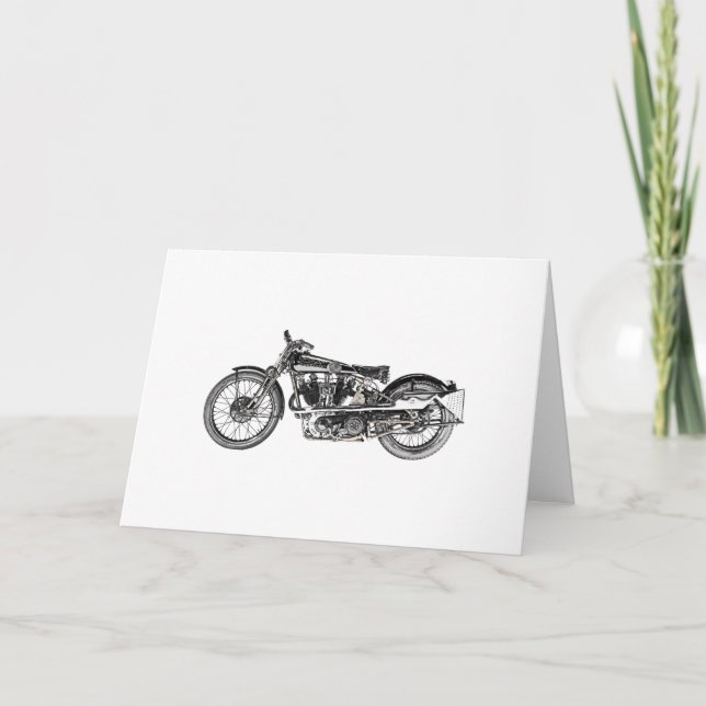 1929 Brough Superior Motorcycle Large Greeting Card (Front)