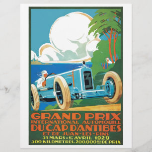 1929 Cap D'Antibes Grand Prix Racing Poster