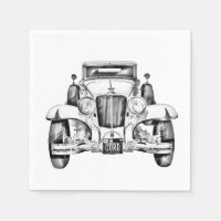 1929 Cord 6-29 Cabriolet Antique Car Illustration