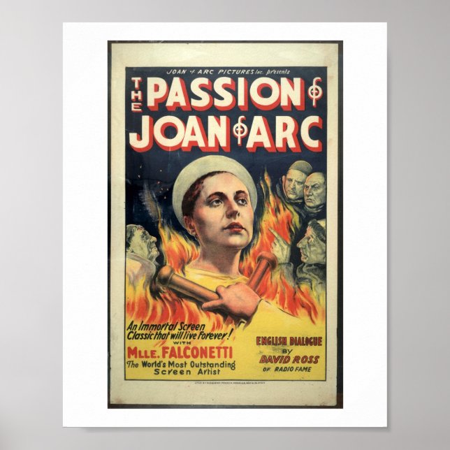 1929 film The Passion of Joan of Arc Poster (Front)