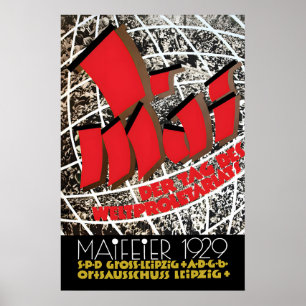 1929 German Labour Day Poster Weimar Republic