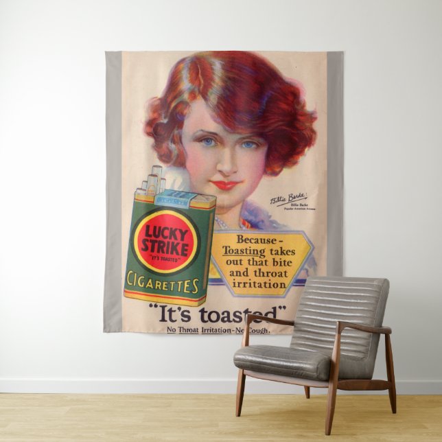 1929 Lucky Strikes ad with Billie Burke Tapestry (In Situ)