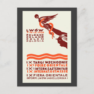 1929 Lwow Eastern International Fair Postcard