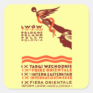 1929 Lwow Eastern International Fair Square Sticker