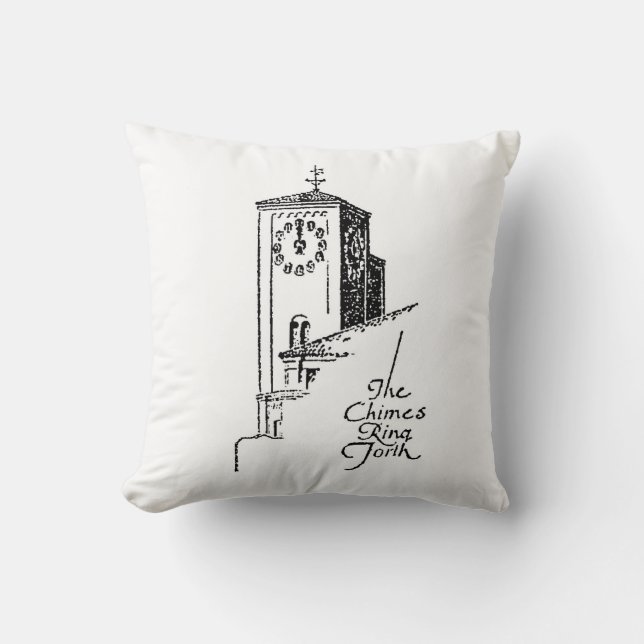 1929 Oviatt Building clock tower Cushion (Front)