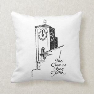1929 Oviatt Building clock tower Cushion