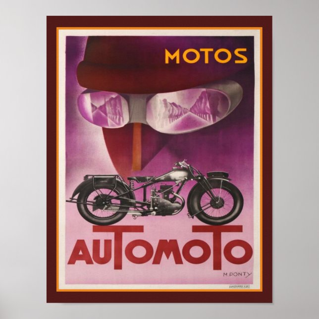 1930 Art Deco Automoto  Poster (Front)