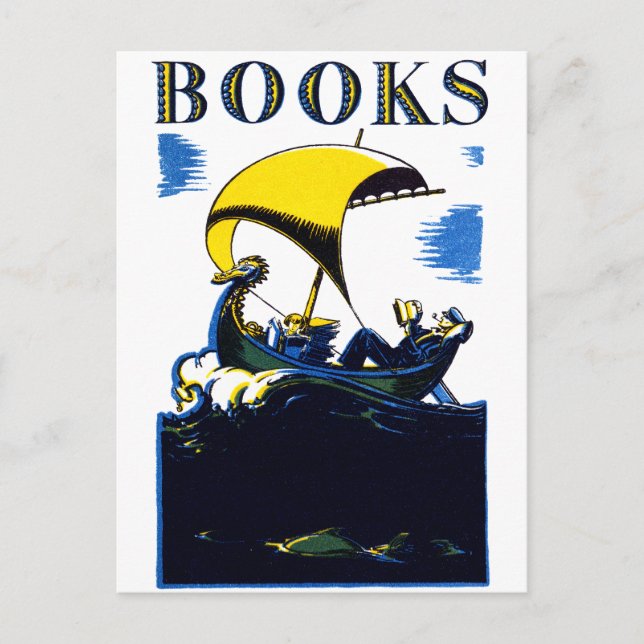 1930 Books Poster Postcard (Front)