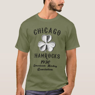 1930 Chicago Shamrocks American Hockey AHA 🏒 T-Shirt