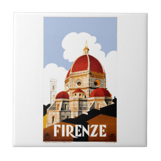 1930 Florence Italy Travel Poster Tile