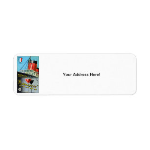 1930 French Apertif Normandie Return Address Label