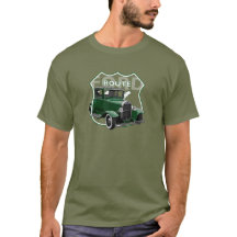 1930 Model A. Green Classic Hotrod Route66 T-Shirt