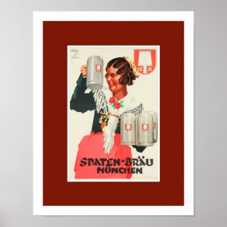 1930 MUNCHEN BEER VINTAGE POSTER