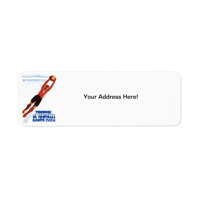 1930 Soccer Tournament Return Address Label (Front)