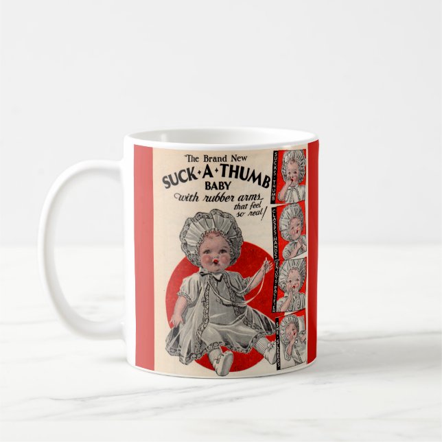 1930 Suck-a-Thumb baby doll ad Coffee Mug (Left)