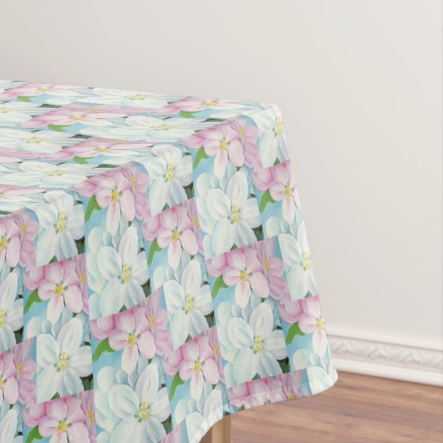 1930 Vintage Apple Blossoms Georgia O'Keefe Tablecloth (In Situ)