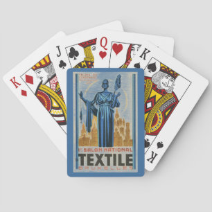 1930s Art Deco Brussels first textile fair Playing Cards