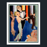 1930's Art Deco Dancing Couples Poster<br><div class="desc">1930's,  colourful,  Art Deco,  dancing couples,  poster by J. Carlos.</div>