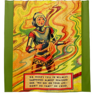 1930s Buck Rogers comic Wilma Deering Shower Curtain