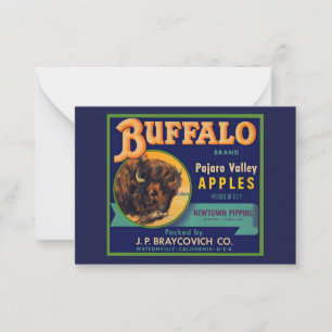 1930s Buffalo Brand Apples crate label Card