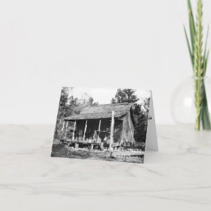 1930's Cabin Wreck Hillbilly Shack Housewarming Invitation