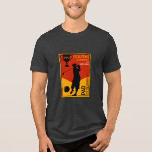 1930's Classic Golf Art Print Tri-Blend Shirt