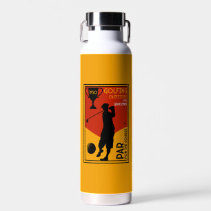 1930's Classic Golf Art Print Water Bottle