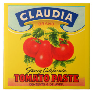 1930s Claudia tomato paste label Ceramic Tile