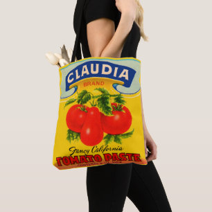 1930s Claudia tomato paste label Tote Bag