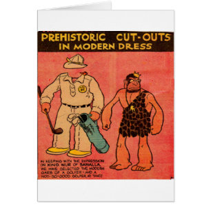 1930s comic strip caveman paper doll King Wur