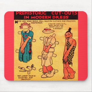 1930s comic strip paper doll Princess Wootietoot Mouse Pad