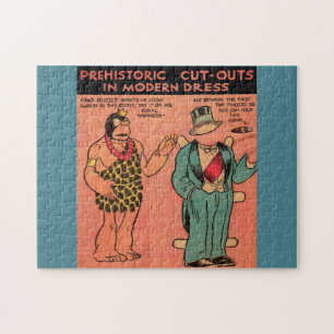 1930s comics cave man paper doll King Guzzle Jigsaw Puzzle