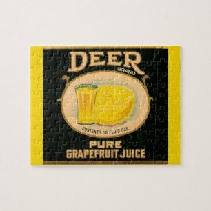 1930s Deer Brand Grapefruit Juice label Jigsaw Puzzle