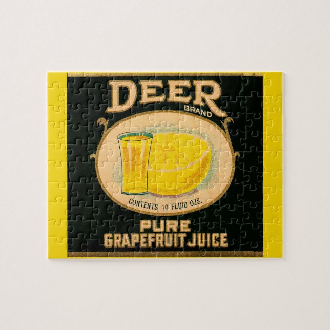 1930s Deer Brand Grapefruit Juice label Jigsaw Puzzle (Horizontal)