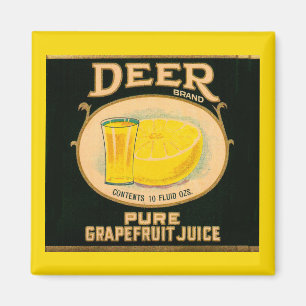 1930s Deer Brand Grapefruit Juice label Magnet