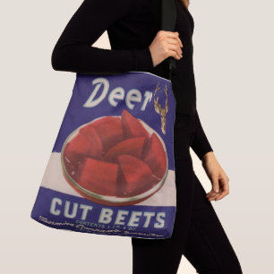 1930s Deer Cut Beets can label Crossbody Bag