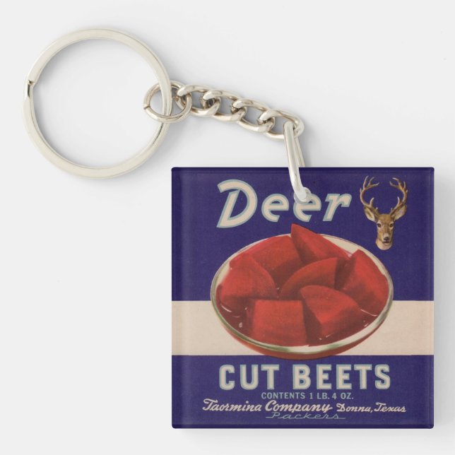 1930s Deer Cut Beets can label Key Ring (Front)