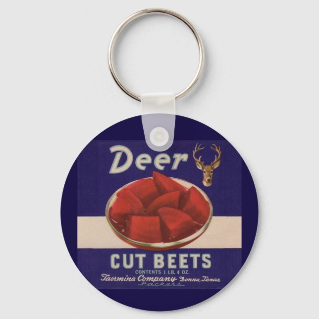 1930s Deer Cut Beets can label Key Ring (Front)